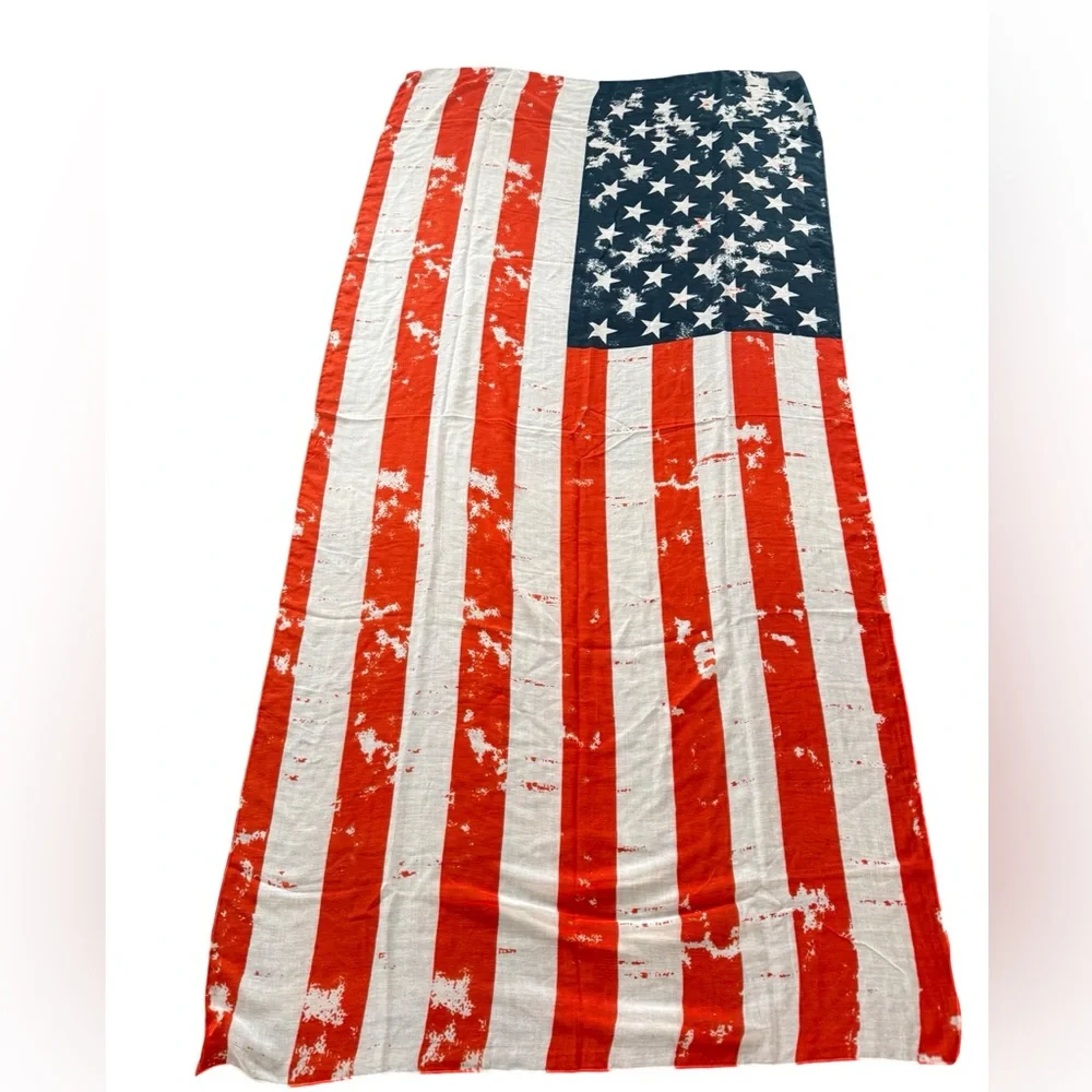 American Flag Scarf Pasmina Or Wall Decor